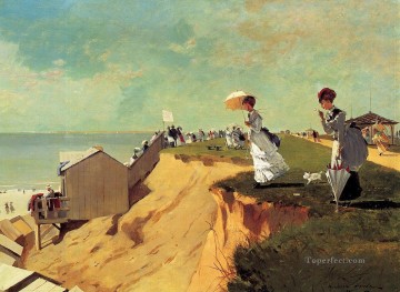  Winslow Oil Painting - Long Branch New Jersey Realism marine painter Winslow Homer